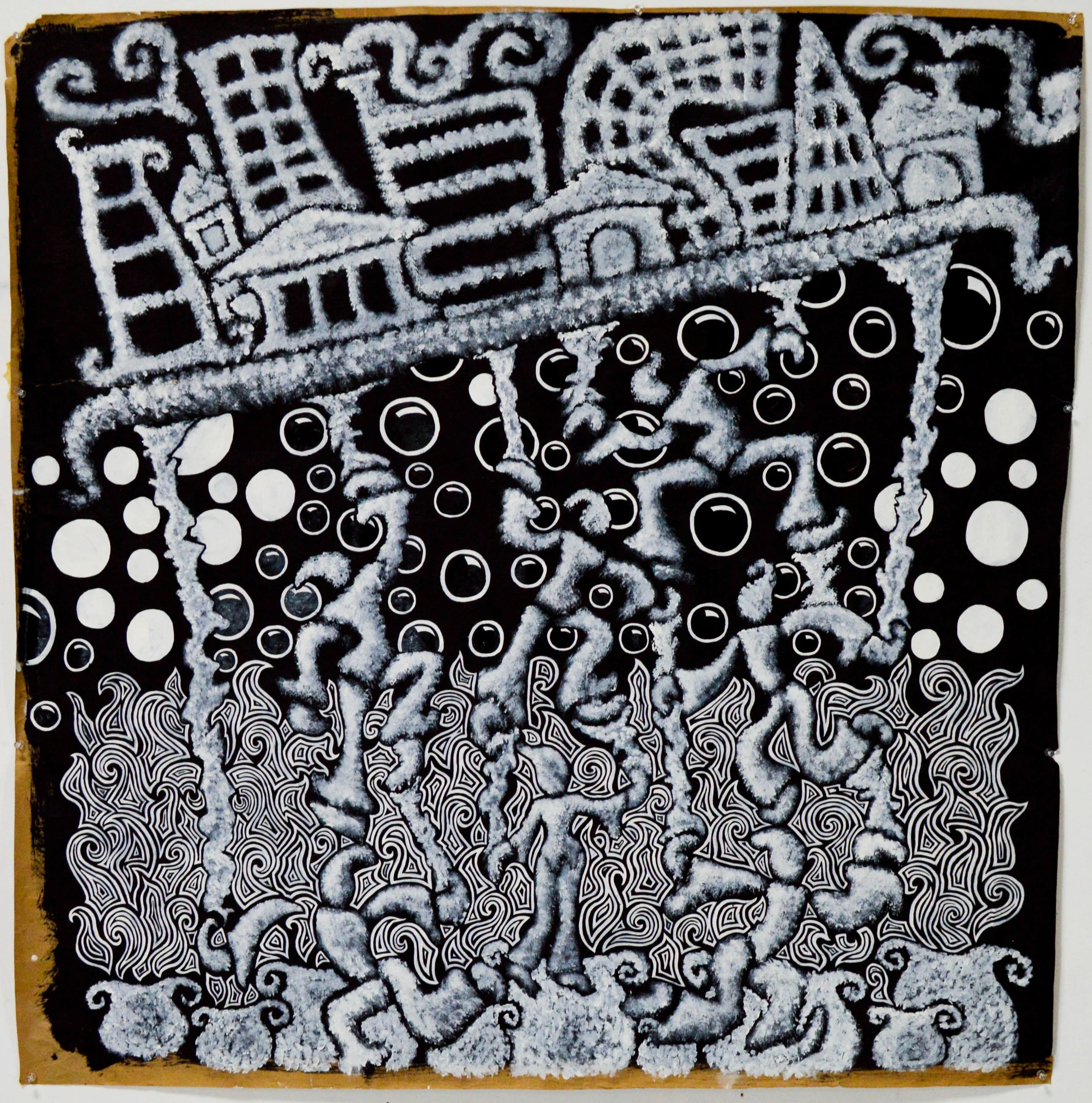 Atlas — gesso on paper