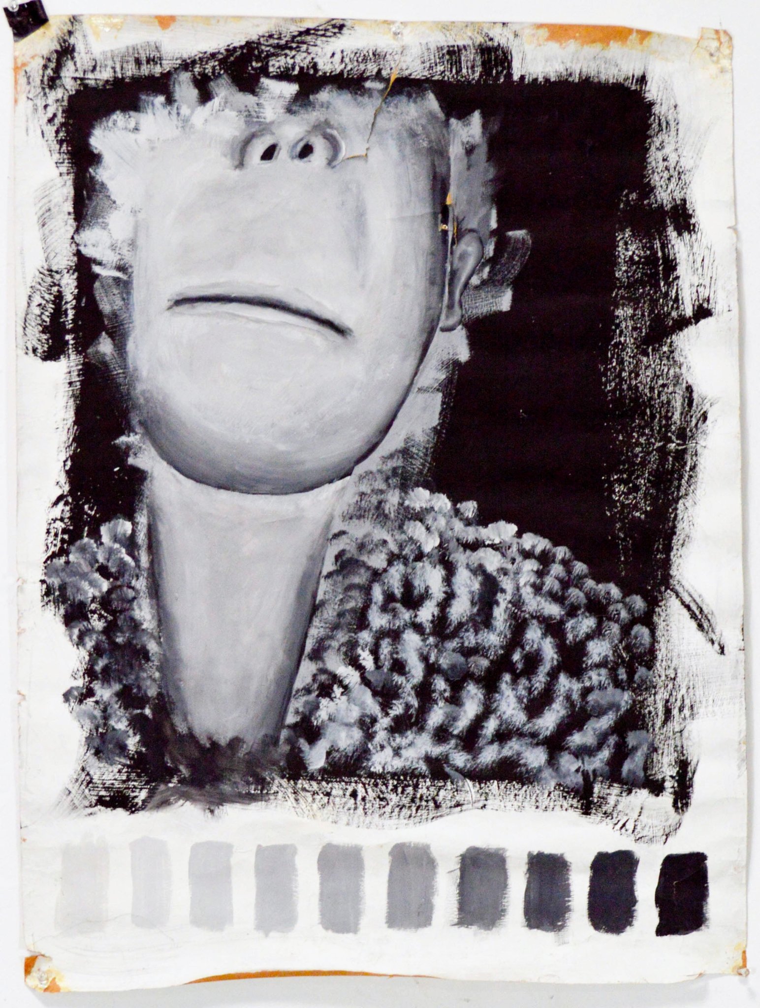 Untitled — gesso on paper