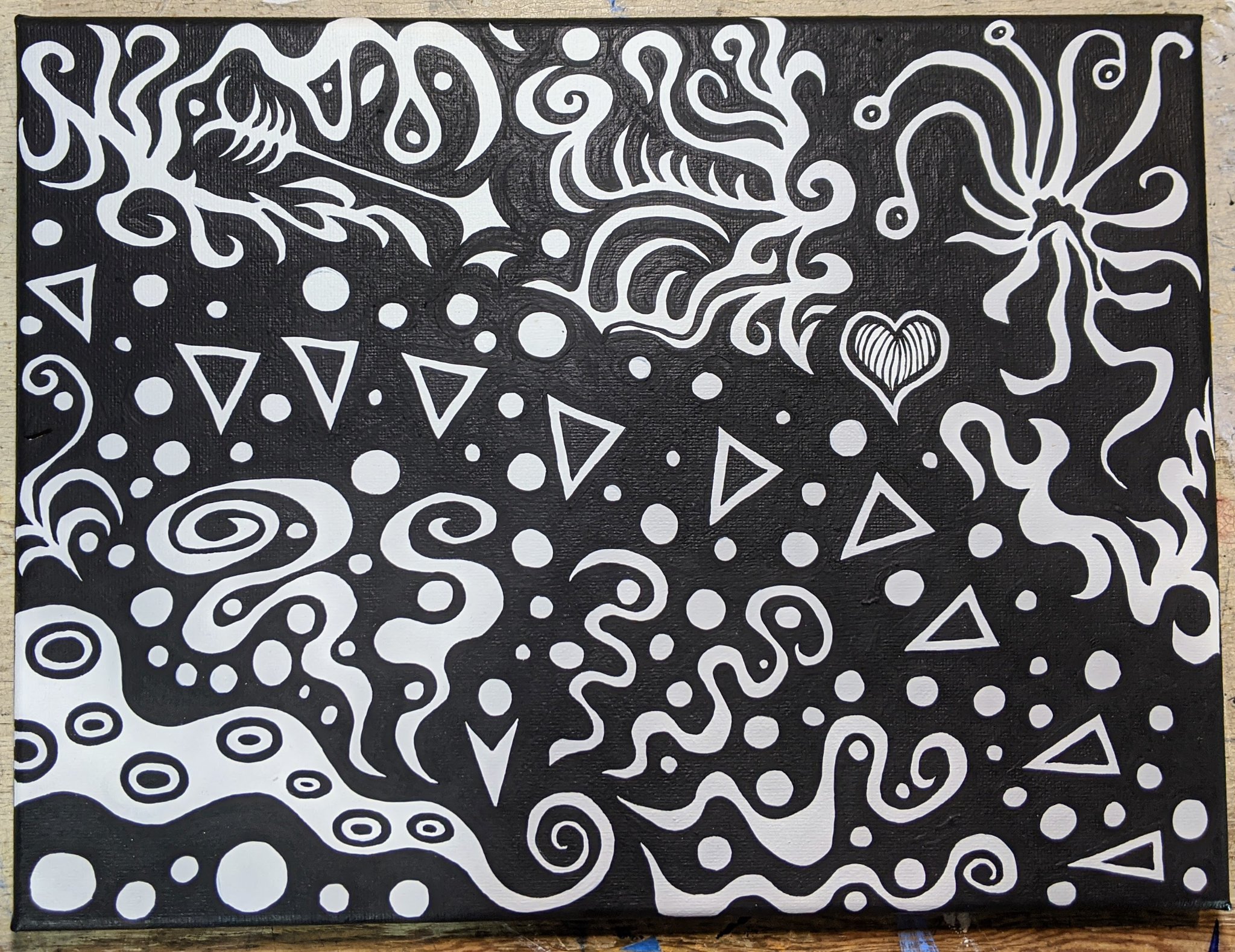 Untitled — gesso on canvas