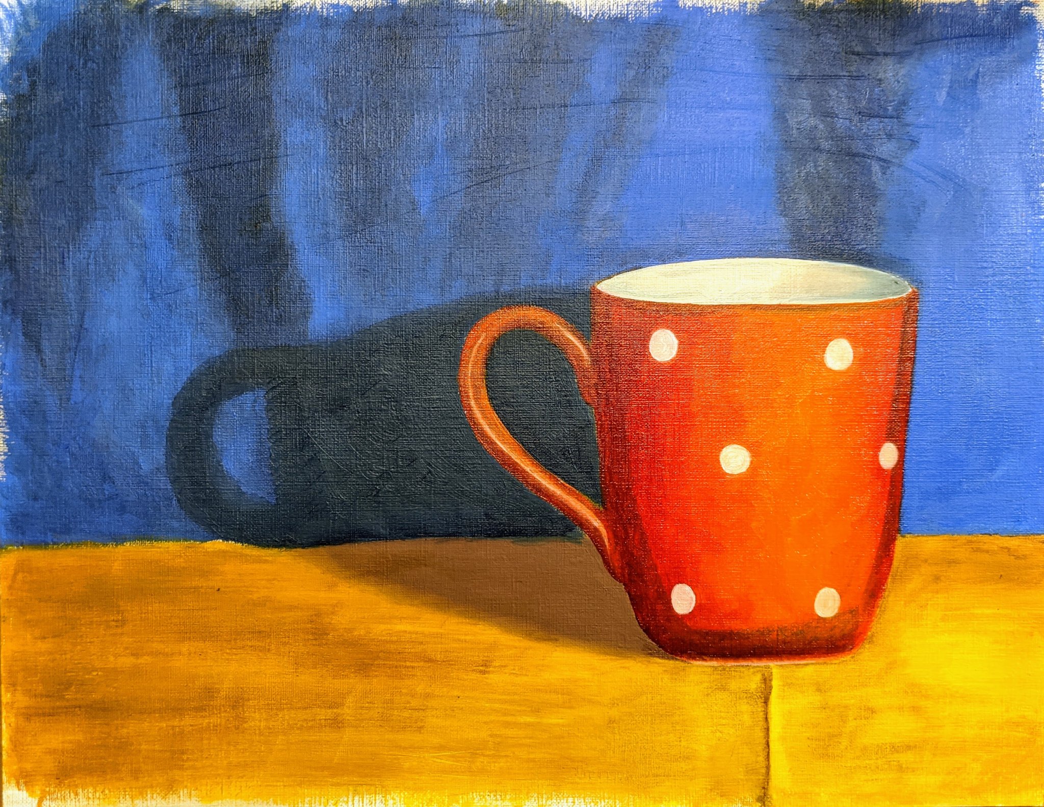 Polka Dot Mug — oil on canvas