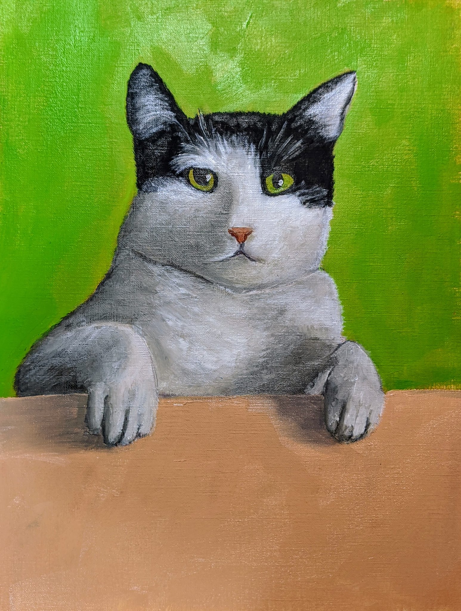 Cat Portrait — oil on canvas