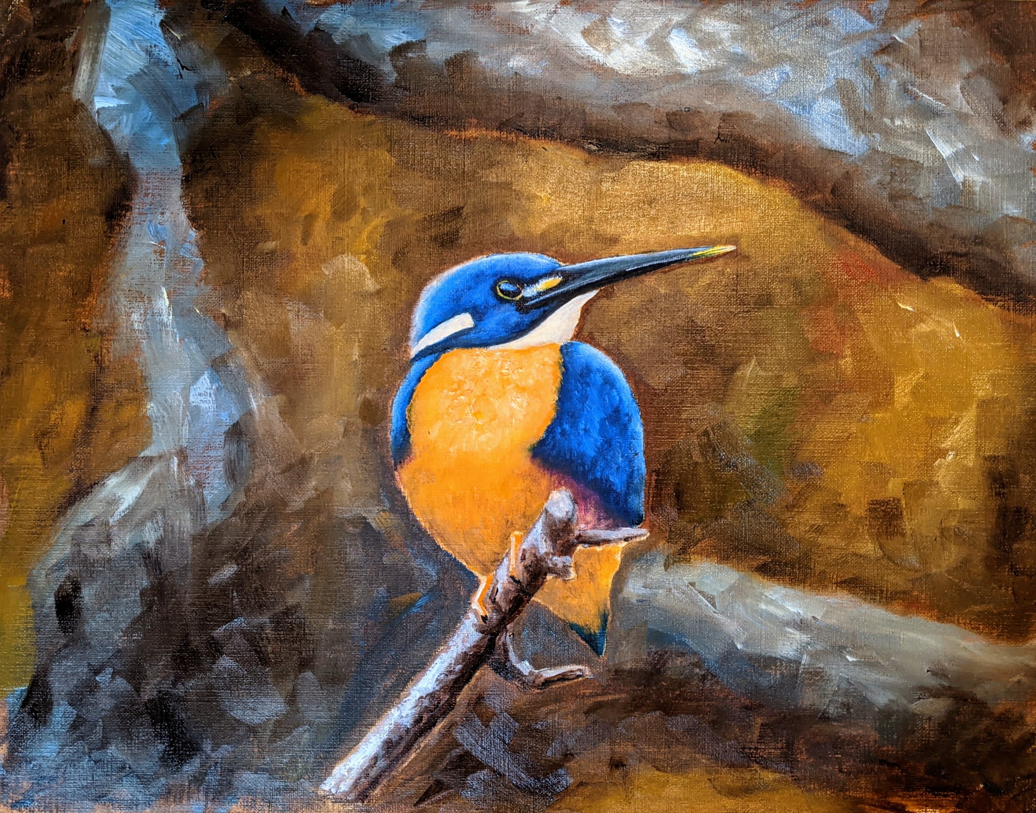 Kingfisher — oil on canvas