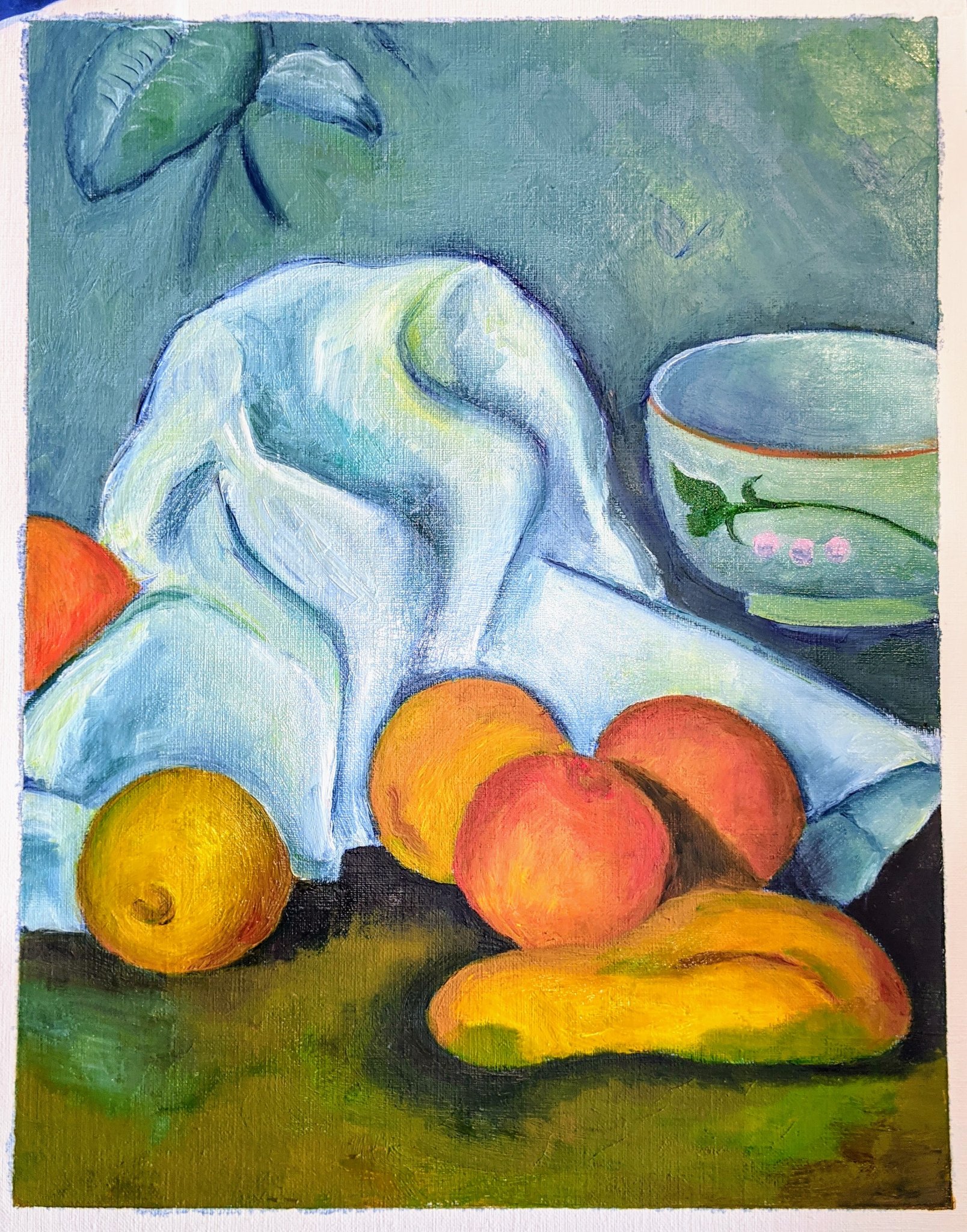 Fruit Still Life — oil on canvas